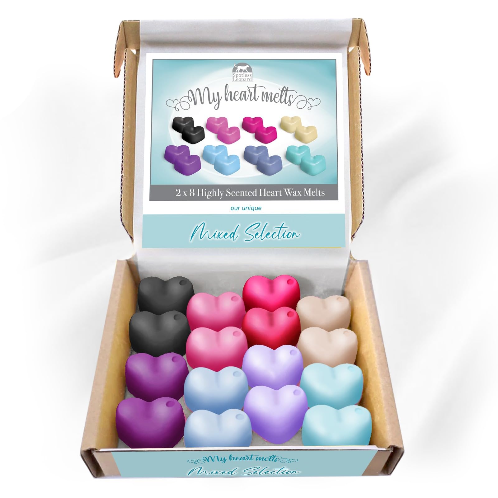 Spotless Leopard Mixed-Colors Mixed Wax Melt Gift Set - 16 X 0.21 Oz Mixed Selection Of Highly Scented Wax Melts