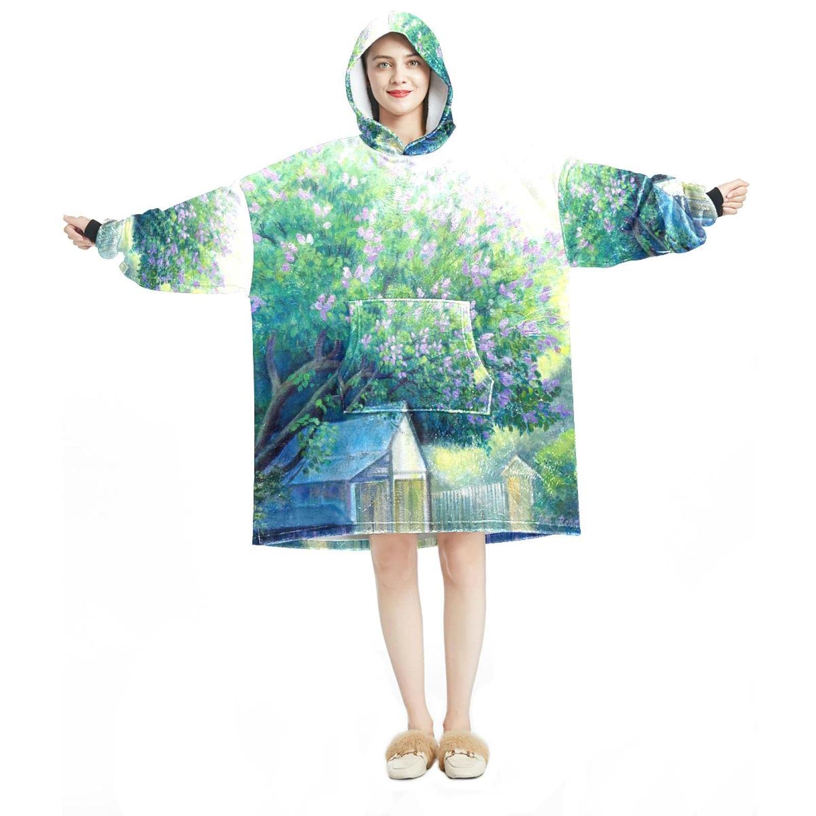 Sweat à capuche surdimensionné flanelle pour stopper le froid