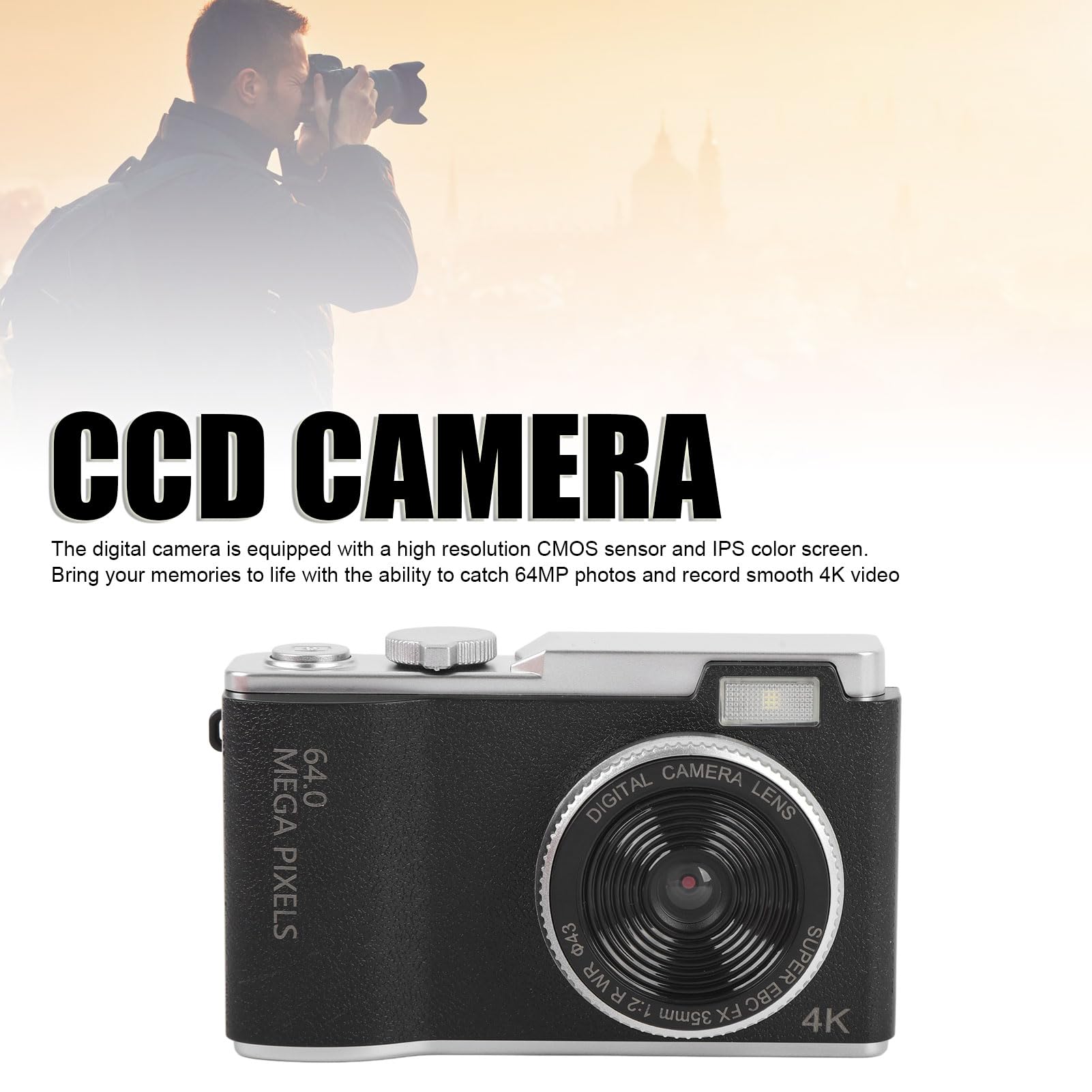 写真用 4Kデジタルカメラ Vlogging Vlog 美品 Amazon | 4Kデジタルカメラ、写真撮影用のヴィンテージCCDカメラ