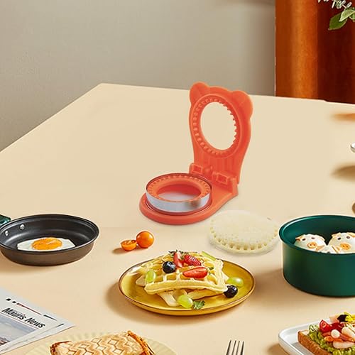 Miniatura 6 de Cortador de sándwich naranja  Perfecto para sándwiches, galletas y creaciones de bricolaje, cortador y sellador de sándwiches, desoxidante de pan