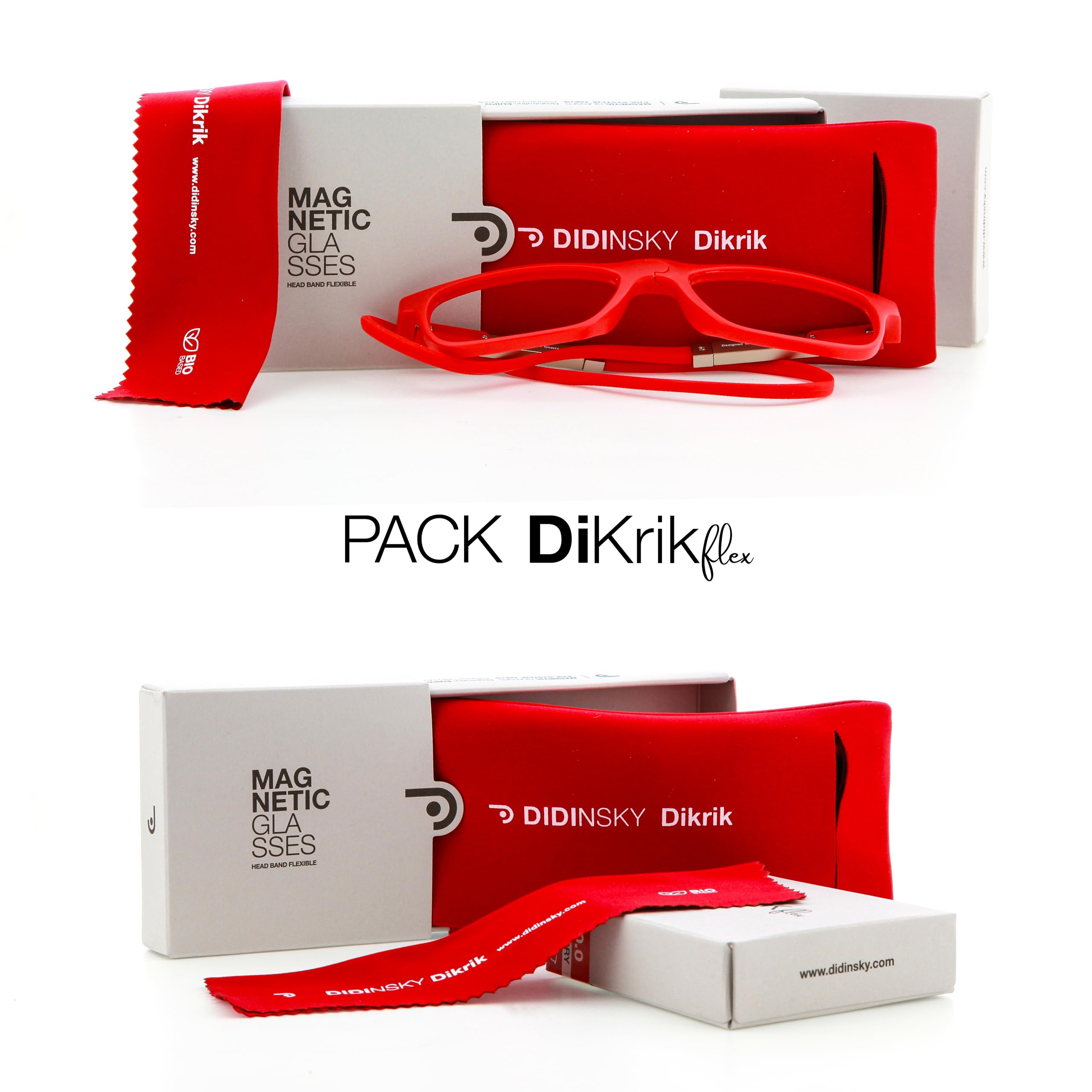 DIDINSKY Krik Occhiali da Lettura Magnetici, Anti Luce Blu | Chiusura magnetica frontale · Per leggere da vicino · Anti luce blu · Ingrandimento +1.0 a +3.0 · Custodia inclusa