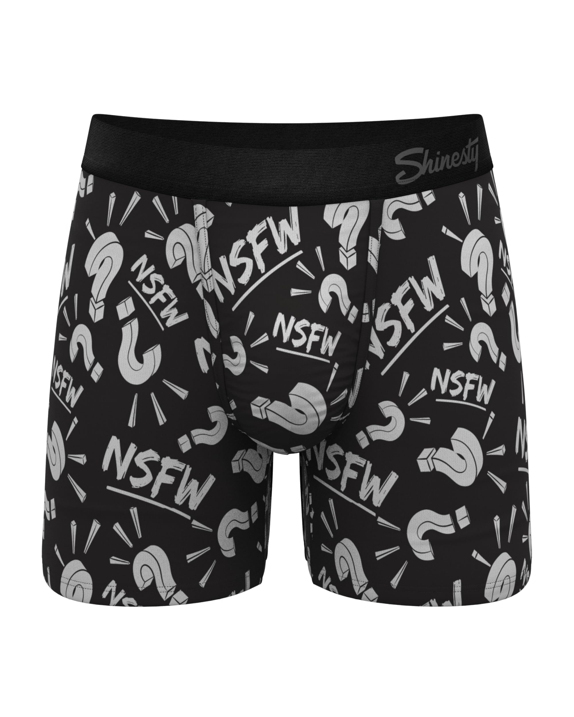 Shinesty Men's Pouch Boxer Briefs - Micro Modal Ball Hammock Underwear with Fly, Mystery Nsfw, XXL