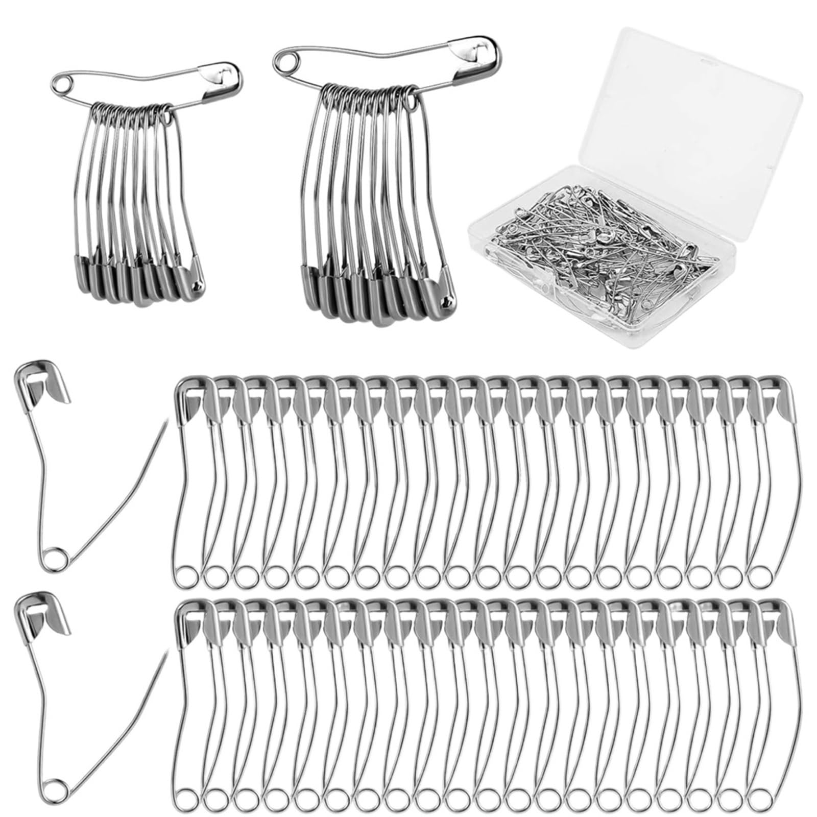Pins 50pcs Curved Pins Sewing Quilting Basting Bent Accessories For Knitting(Color1)