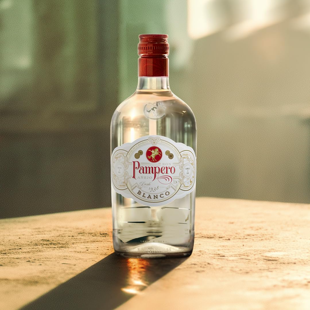 Pampero Blanco Rum 100 cl – Weißer Rum, in Ex-Scotch Fässern gereift, 37,5% Vol.