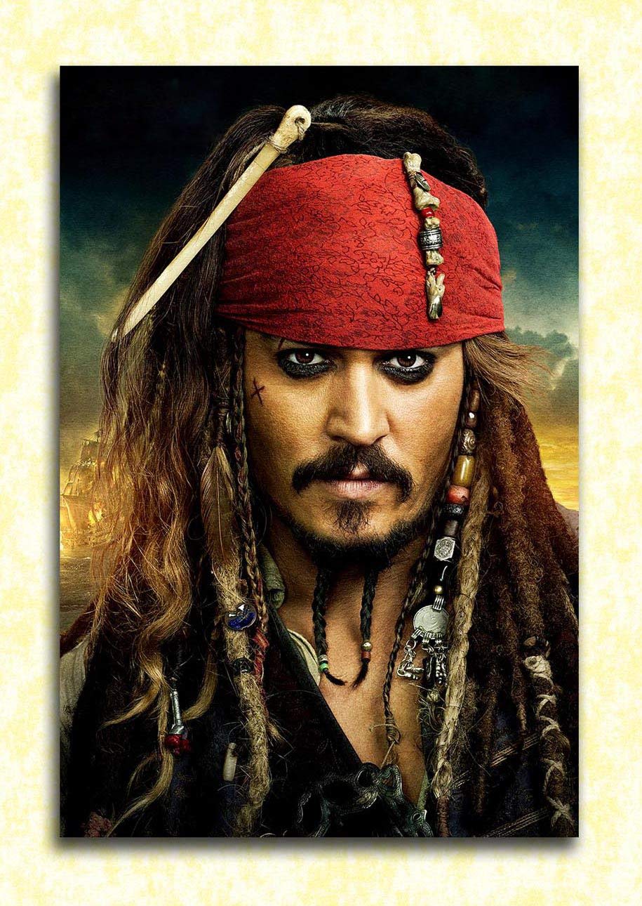 SIGNOOGLE Caption Jack Sparrow Poster Johnny Depp Pirates Of The Caribbean Wall Quotes Movie Actor Wallpaper For Living Kids Study Rooms Bedroom Home 18.00 x 12.00 Inch