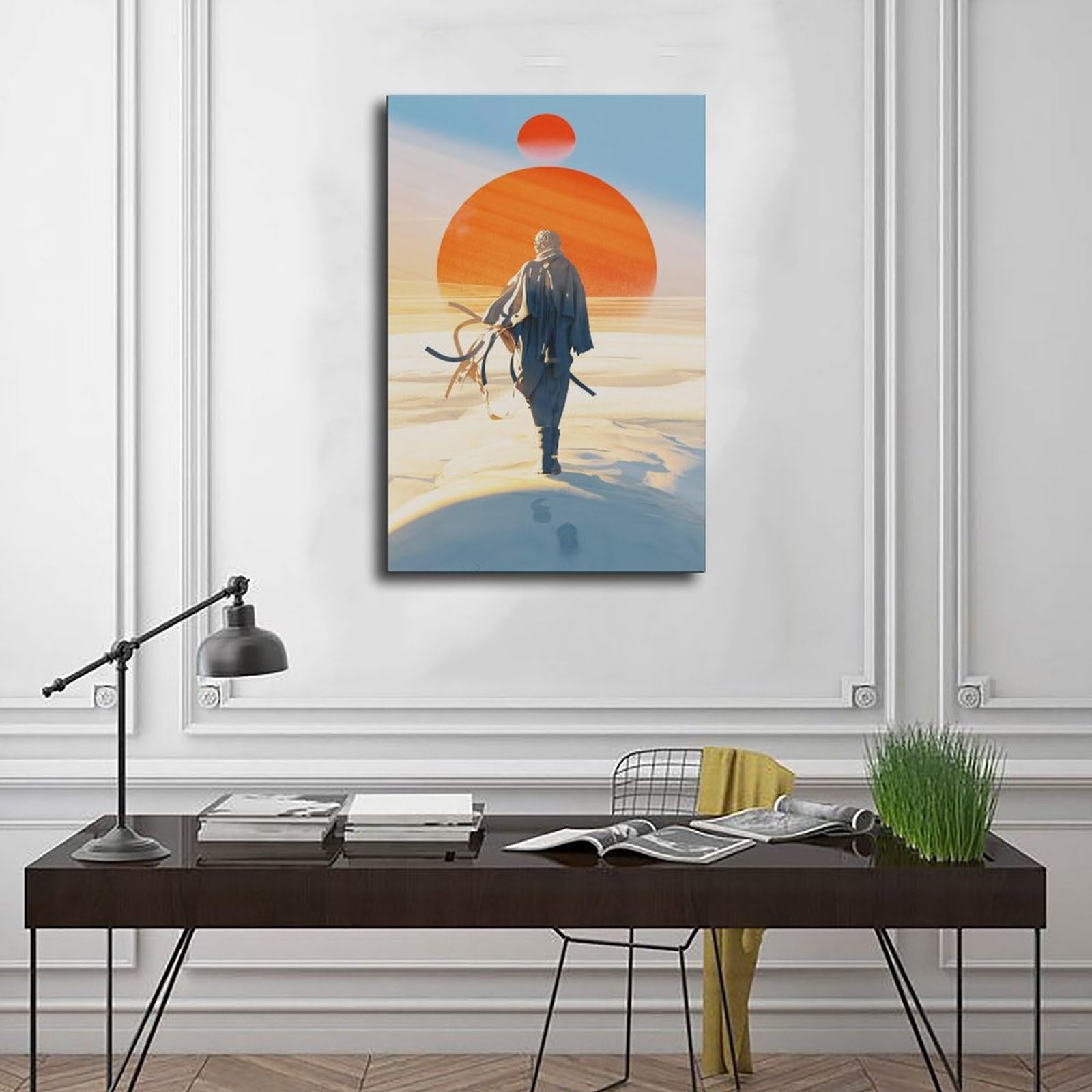 QITUBVAF Poster di fantascienza su tela, decorazione per camera da letto, ufficio, stanza, regalo, 60 x 90 cm