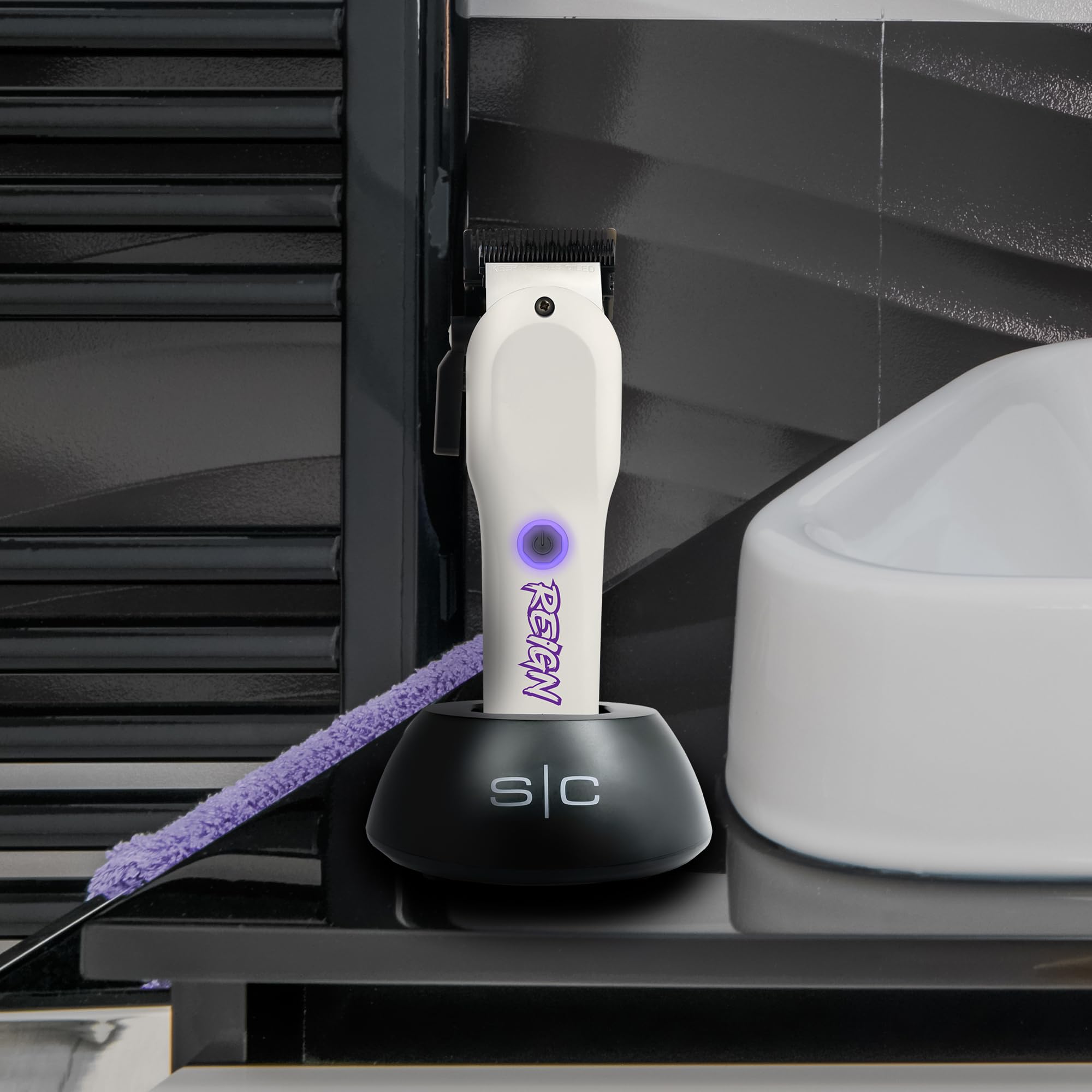 StyleCraft Reign Hair Clipper, Hair Trimmer Charging Base Stand