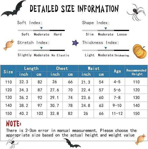 Miniatura 6 de Digi Halloween Wednesday Addams Costume Girls Dress,Halloween Birthday Cosplay Costumes for Kids 4-12 Years