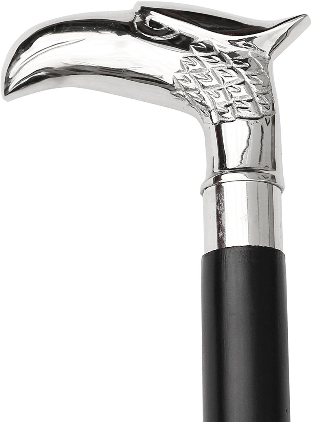 Eagle Walking Stick Silver - Rare Eagle Head Iron Cane Walking Stick for Men and Women - Canes and Walking Sticks with Metal Silver Handle.