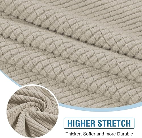 Miniatura 4 de H.VERSAILTEX Fundas para sofá seccional, 1 funda para diván, en forma de L, funda de cojín separada para sofá seccional izquierdo y derecho (solo