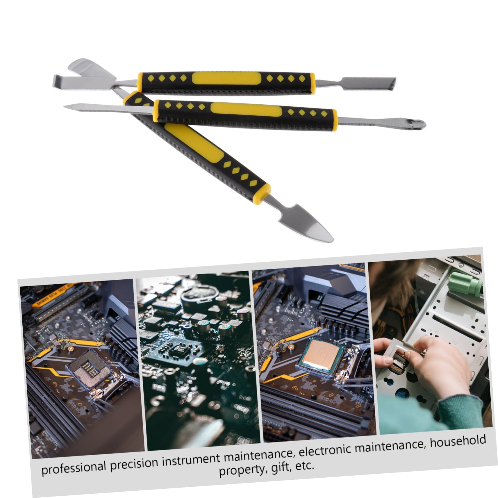 KOMBIUDA 6Pcs Multi Function Machine Shell Pry Tool Double Headed Flat Crowbar for Computer Mobile Phone Disassembly Durable with Precision Cutter Heads