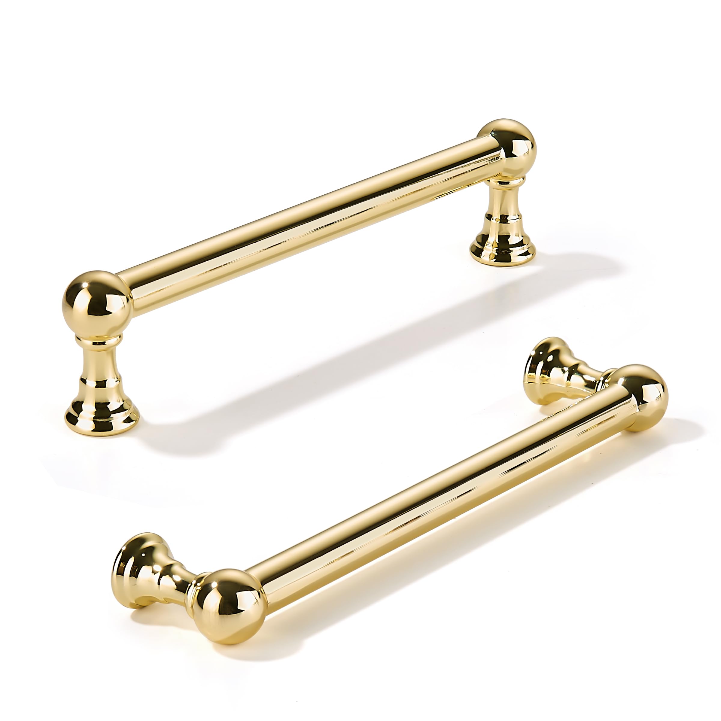 KHTUMEWARE-80309 Polished Gold Cabinet Pulls CTC 5 in (128 mm) 10-Pack