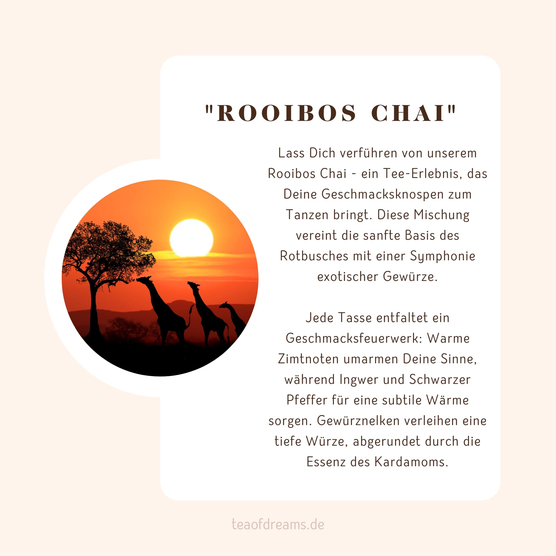 Rooibos Chai Thé bio - Thé aux herbes et épices à la cannelle, au gingembre et aux clous de girofle - 300 g