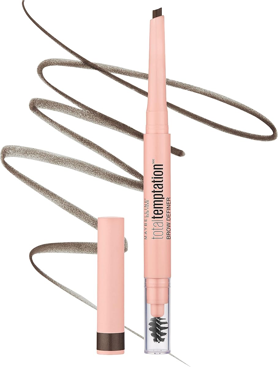 Maybelline Total Temptation Eyebrow Definer Pencil, Deep Brown, 1 Count