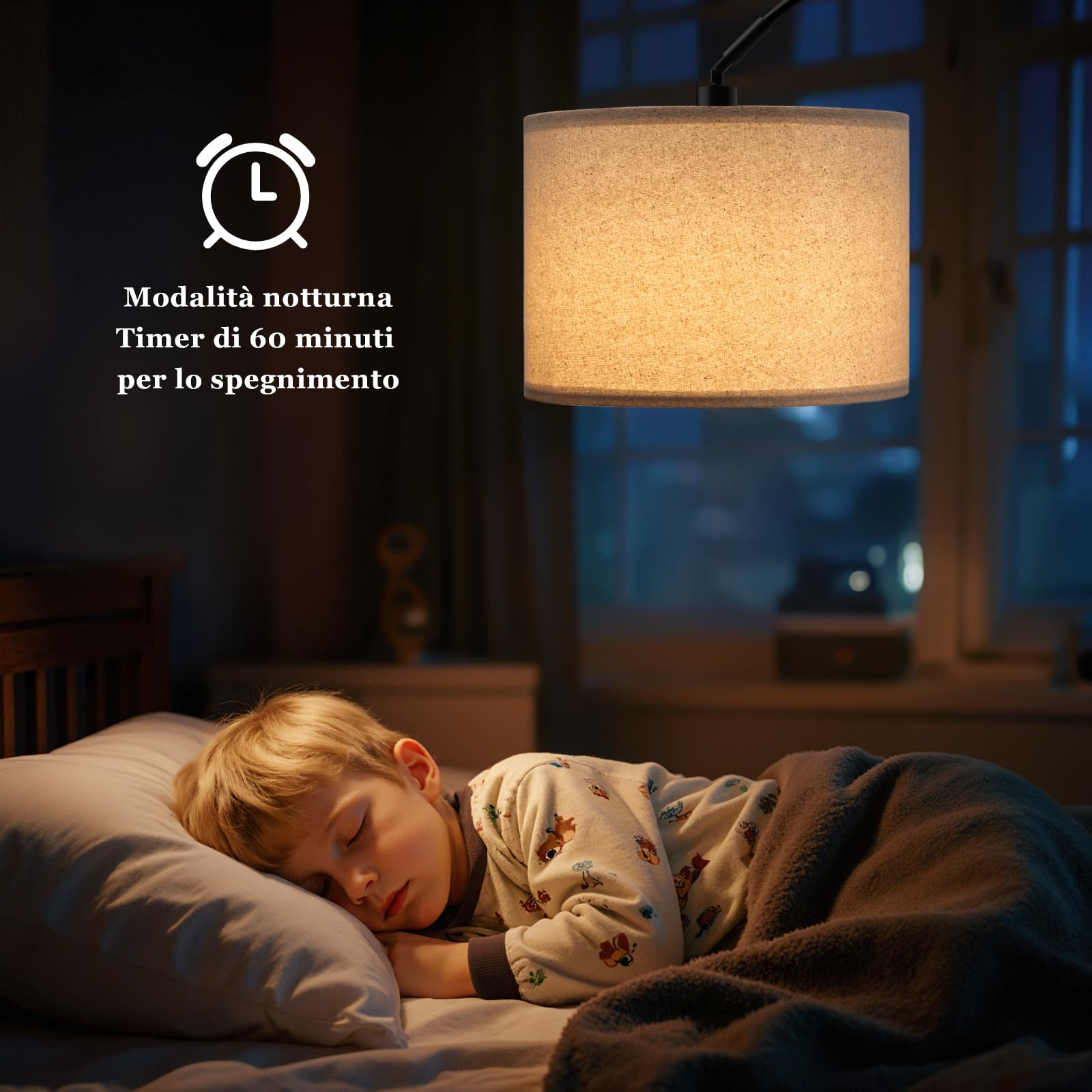 Stehlampe Wohnzimmer Dimmbar Bogenlampe, LED E27 Leselampe mit Fernbedienung 3000K-6000K, Vintage Standing Lamp Standlampe für Schlafzimmer, 350°Drehbarer Lampenkopf, 180cm, Beige