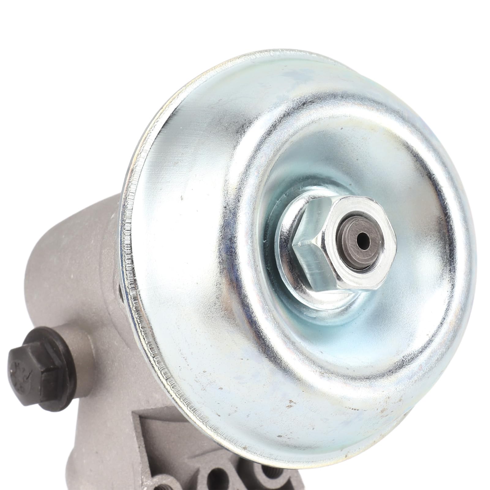 Cabezal de Caja de Cambios para Desbrozadora, 10 Dientes, 28 mm Apertura, Compatible con Oleo EM753 746T 750T 753T 755 Master 61112072R, Aluminio y Acero Inoxidable