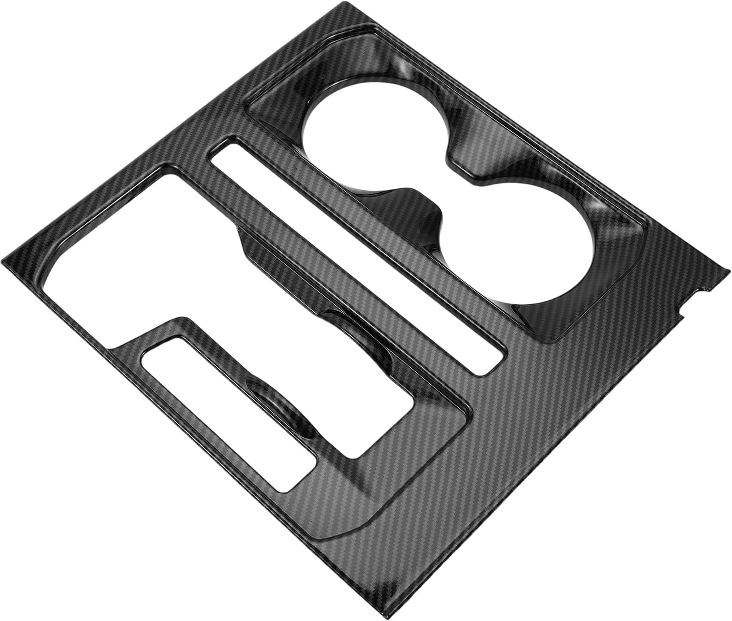 Gear Shift Panel Cover Tirm for Ford F-150 2021-2024 Waterproof ABS Gear Shift Panel with Adhesive Backing Carbon Fiber Pattern Black