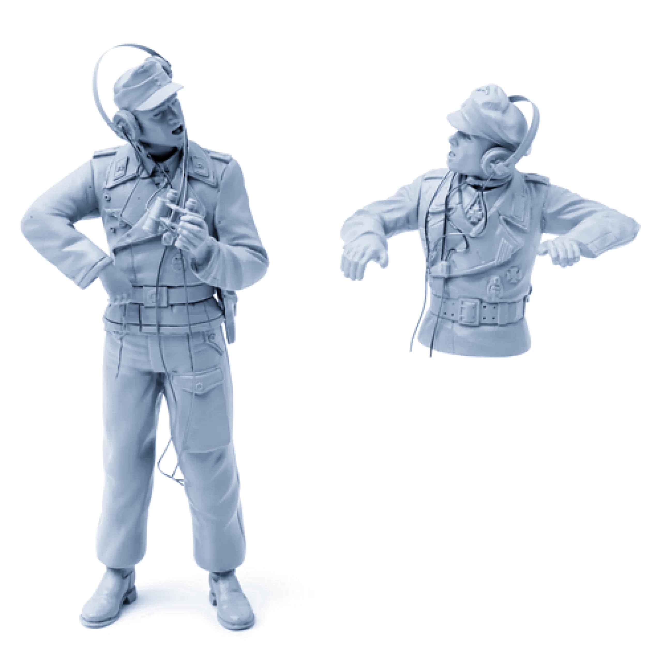 Amazon | 1/16 WWII ドイツ軍 戦車兵 レジン製モデルキット 未塗装・未