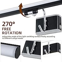 Vista 2 de Modern Black Bathroom Light Fixtures 16.3 inch Led Vanity Lights,8W,Rotatable & Dimmable Bar Bathroom Lighting fixtures Over Mirror,4000K Natural
