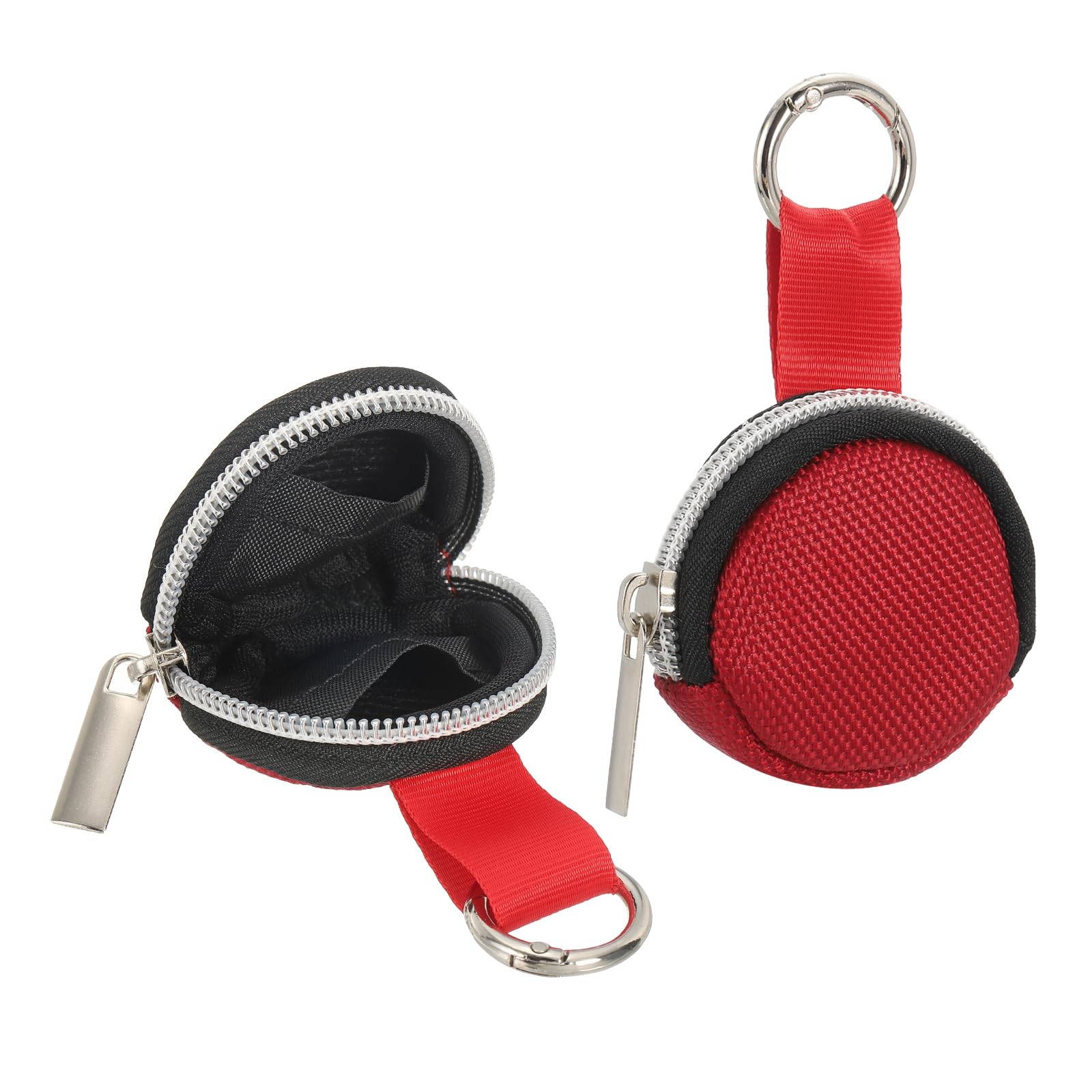 Étuis de rangement pour bagues x2 avec porte-clés de voyage portable rouge vin