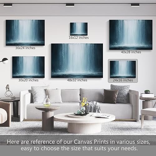 Miniatura 508 de Lienzo artístico para pared, pinturas de arte abstracto, fantasía azul, grafiti colorido sobre fondo blanco; decoración artística moderna para sala