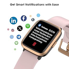Fitness Tracker Watch with Heart Rate Monitor, Activity Tracker with Pedometer, Sleep Monitor, Calories & Step Counter, 5ATM Waterproof Smart Watch for Women Men Health Fitness Watch for Sports