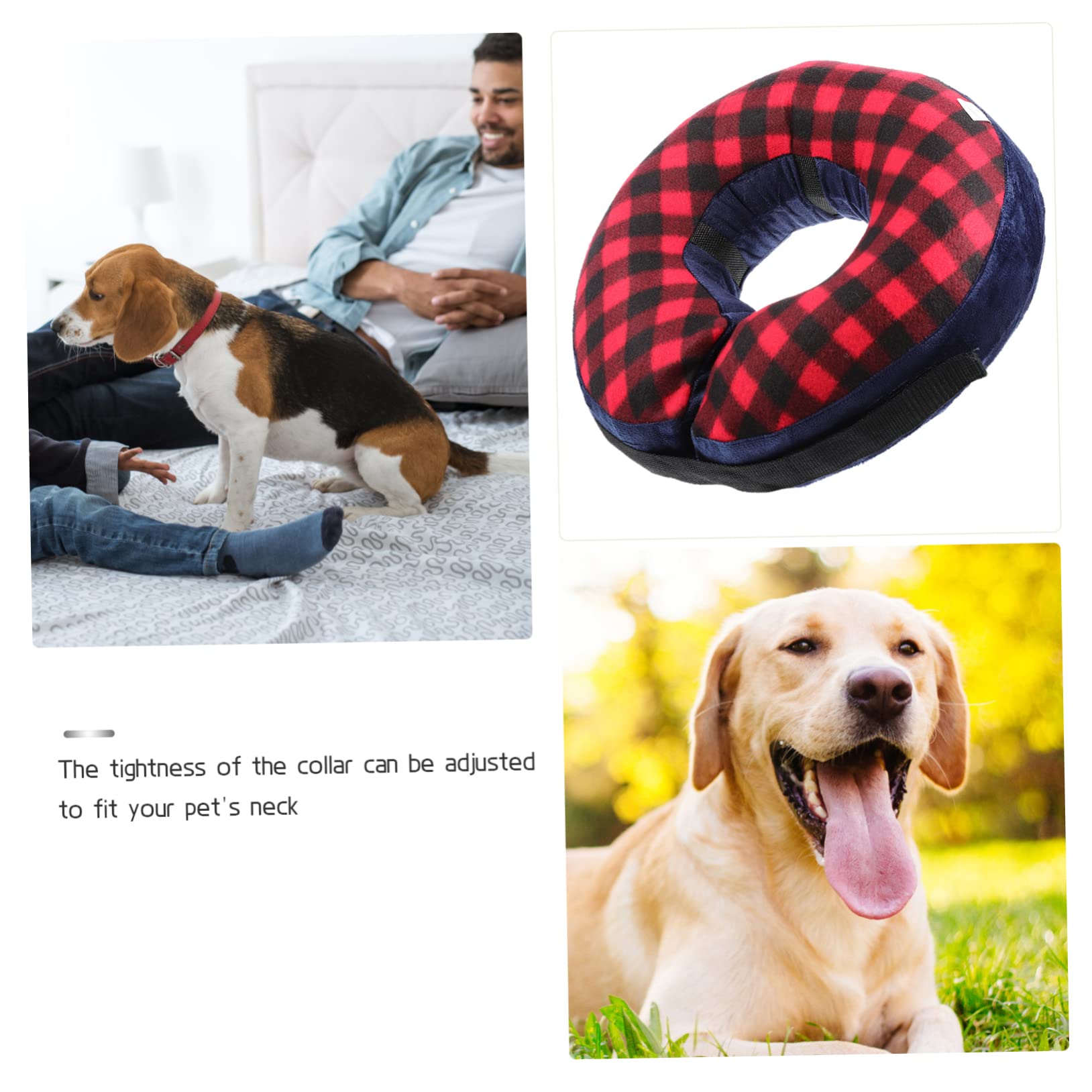 Mipcase 3pezzi Collare Inflabile Per Canino Collare Protettivo Per Cani e Gatti Design Forma Di Donut e Lavabile Comfort Ottimale Per Post-operatoria e Degli Animali Domestici