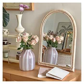 M♦ラタンミラー アンティークミラー アーチミラー 姿見 籐製 ラタンミラー アンティークミラー アーチミラー 姿見 籐製 入