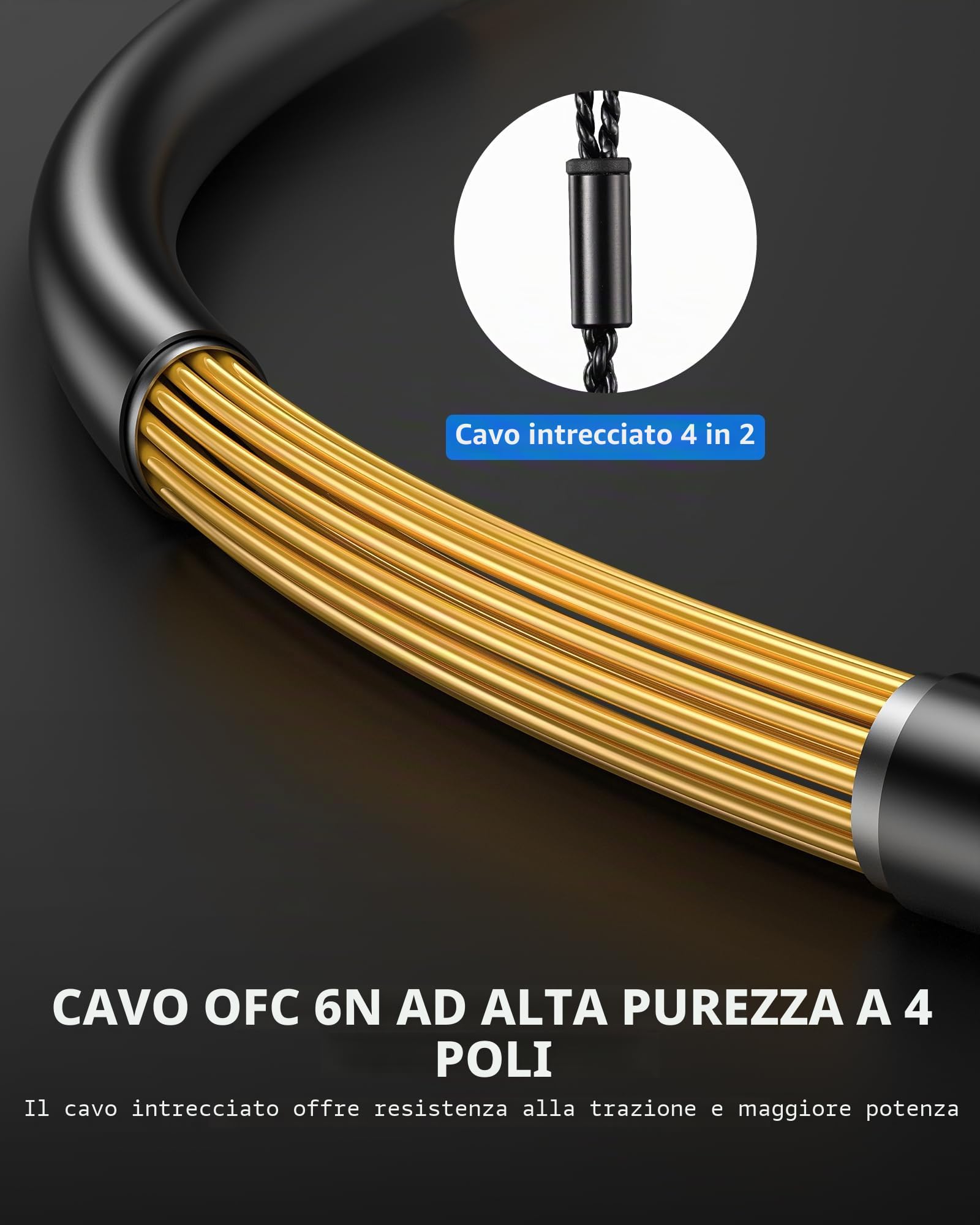 LEKATO Cuffie H5 In Ear Monitor Auricolari Hifi IEM ibridi Cavo staccabile 2Pin 1BA+1DD Auricolari da gioco cablati Isolamento acustico professionale con bassi profondi (senza microfono)