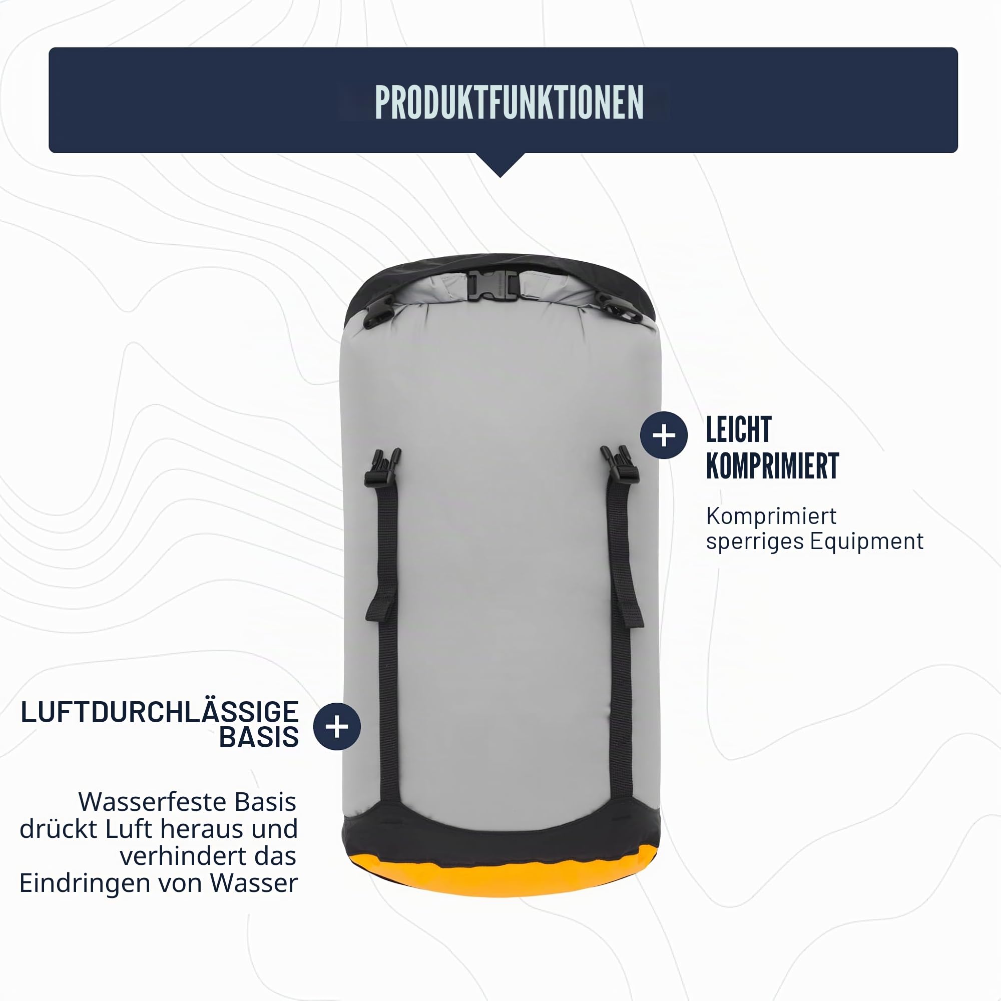SEA TO SUMMIT - Evac Compression Dry Bag - Preisgekrönte Trockentasche - Leicht - Rollverschluss - Recycling-Gewebe - Wandern & Paddelsport