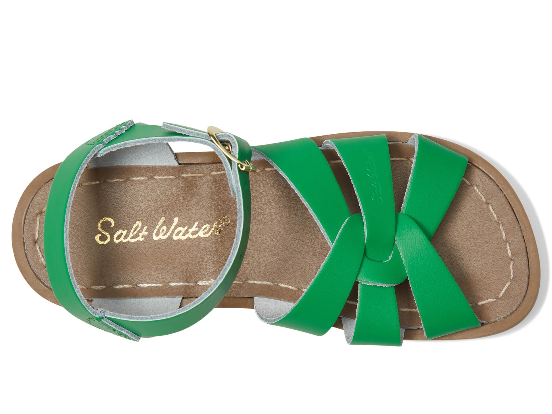 The Salt Water Original Sandal, Kelly Green, Size 1 Little Kid
