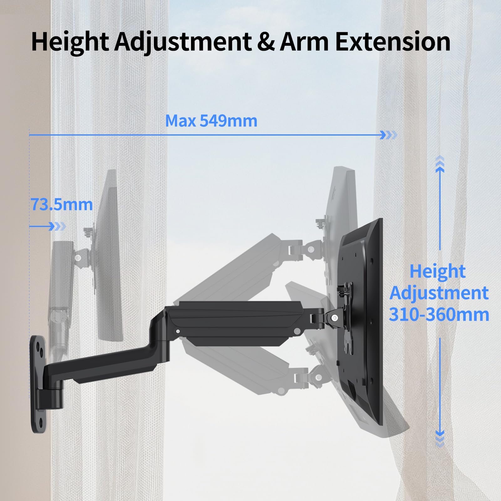 Suptek Supporto da parete per monitor 17-32 pollici VESA 75/100 mm WM01A