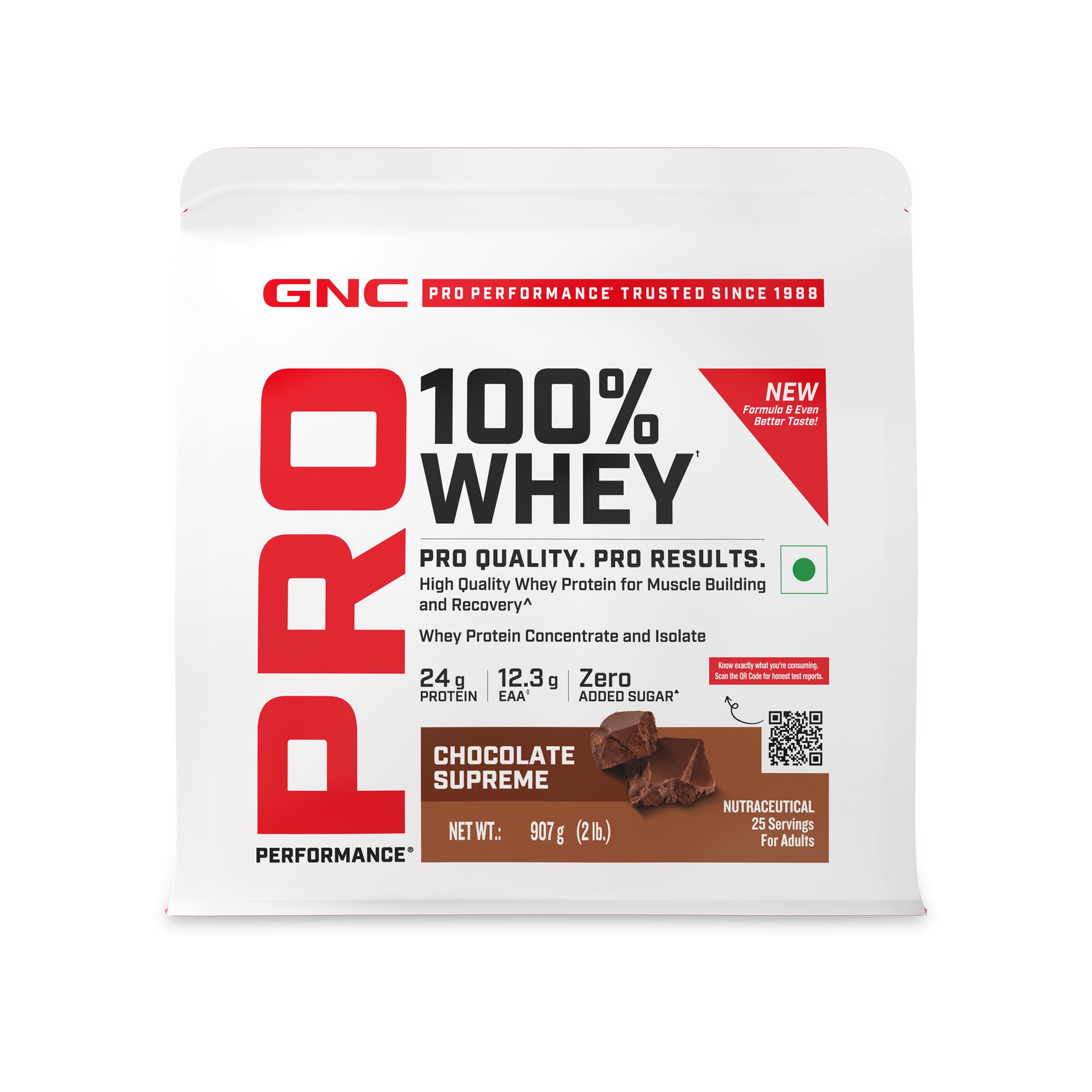 GNC Pro Performance 100% Whey Protein | New Formulation | 24g Protein, 5.7g BCAAs, 12.3g EAAs | Added DigeZyme® | Whey Isolate & Concentrate Blend, Low Carb (4.51g), No Added Sugar | Chocolate Fudge, 4kg — Amazon image 18