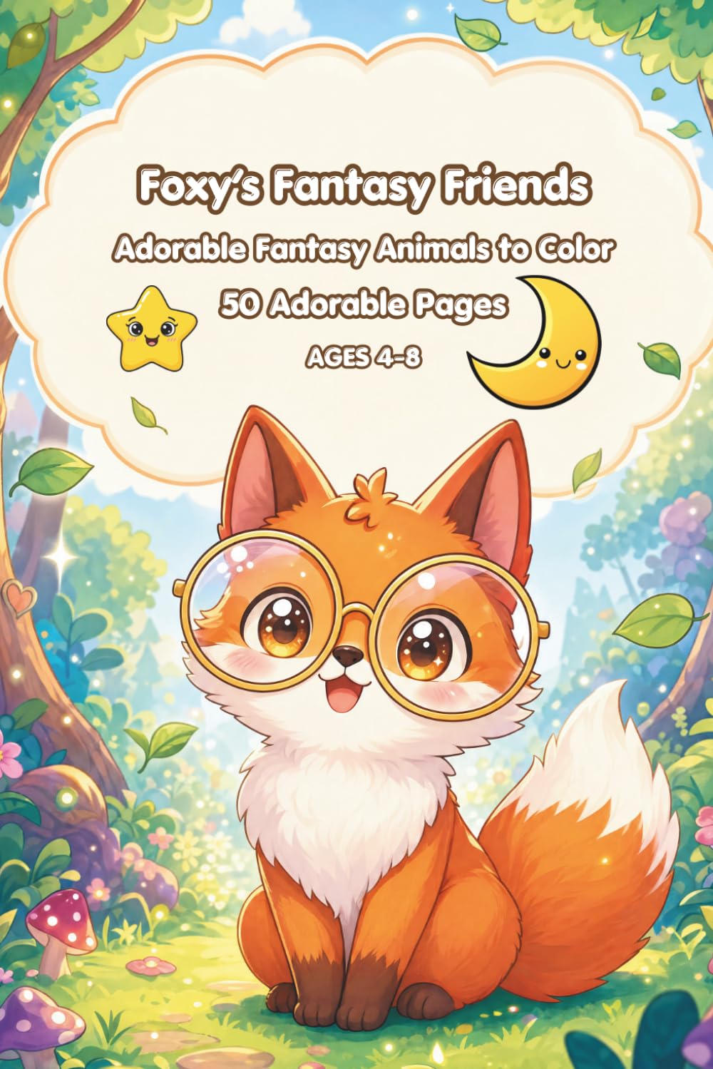 Foxy's Fantasy Friends: Adorable Fantasy Animals to Color
