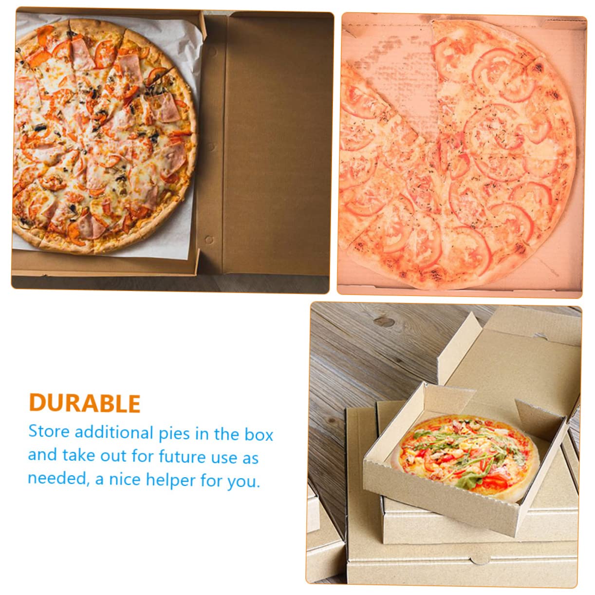 IMIKEYA 15 Scatole Per Cottura Forniture Per Cottura Piccole Scatole Per Pizza Scatole Per Cibo Marrone Kraft Contenitori Per Pizza Scatole Per Pizza In Cartone