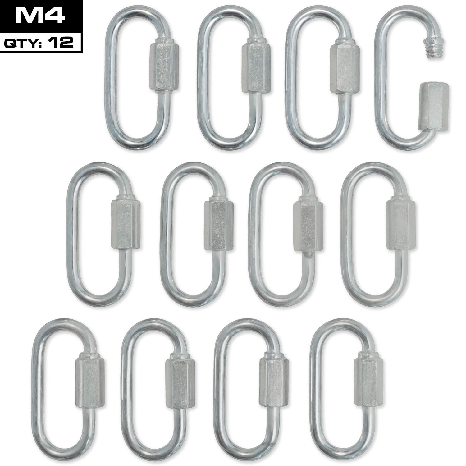 Lot de 16 mousquetons à dégagement rapide M5, mini mousqueton à vis en