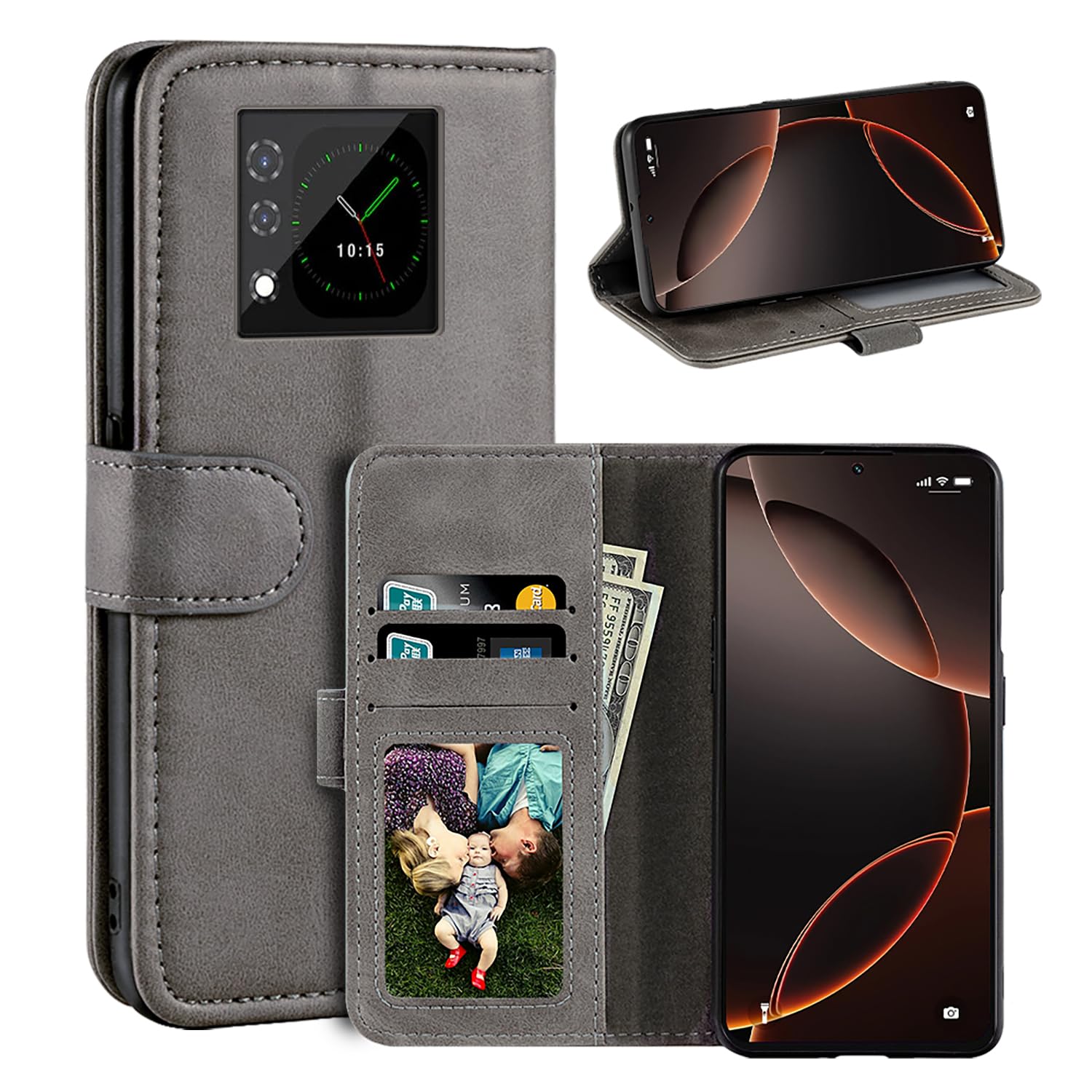 Amazon.com: UOGNADGD Leather Flip Cover Compatible with Unihertz