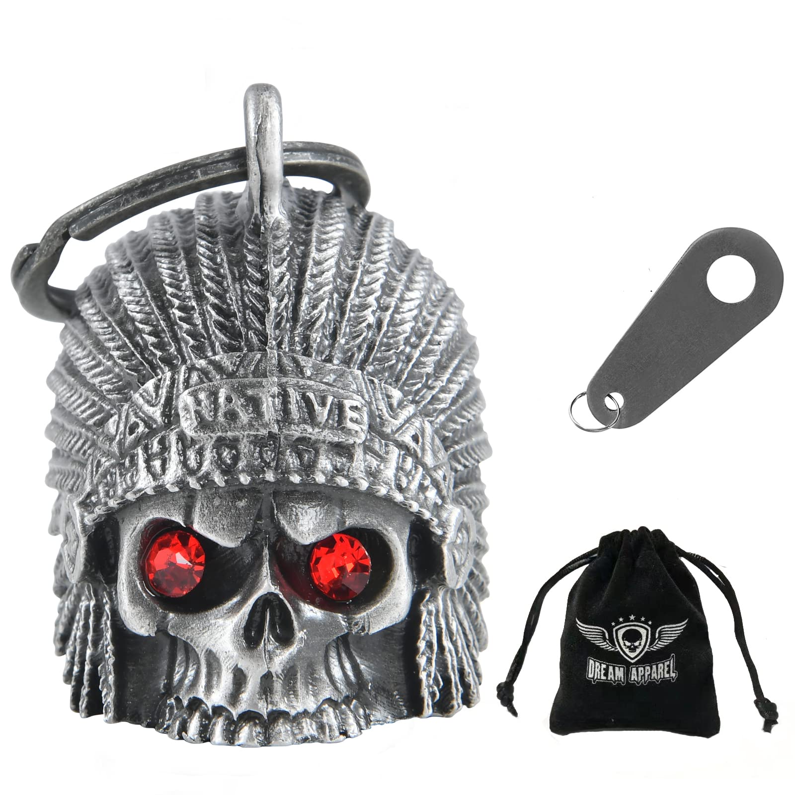 Dream Apparel Motorcycle Ride Bell For Bikers, Heavy Spirit Bells Accessory And Key Chain For Luck