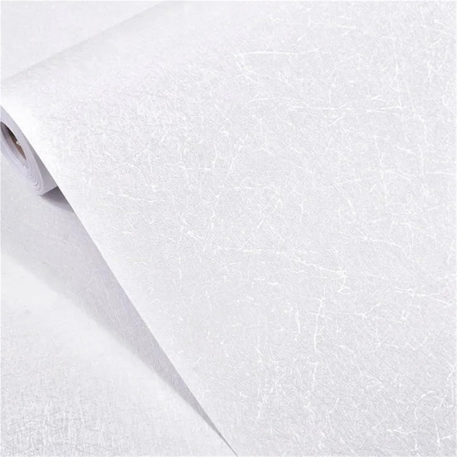CIGPKLO Grasscloth Wallpaper Black Silk Wallpaper Embossed Self Adhesive Removable Vinyl Peel and Stick Waterproof Furniture Decor(White,5mx45cm)