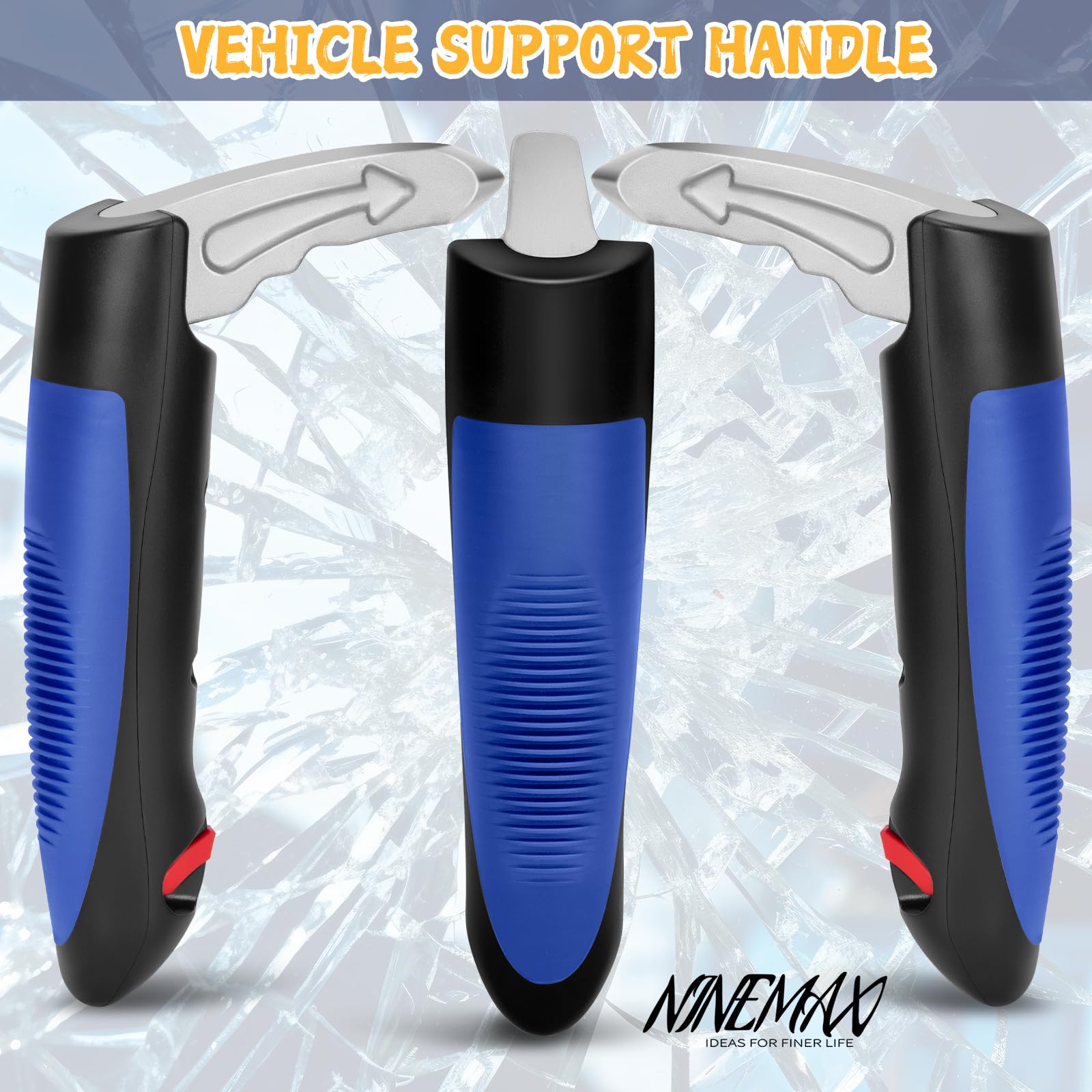 NINEMAX Maniglia Di Supporto per Auto Maniglia per Uscire Dall Auto,1Pc Car Assistance Handle con Lama per Anziani Disabili(Blu D)