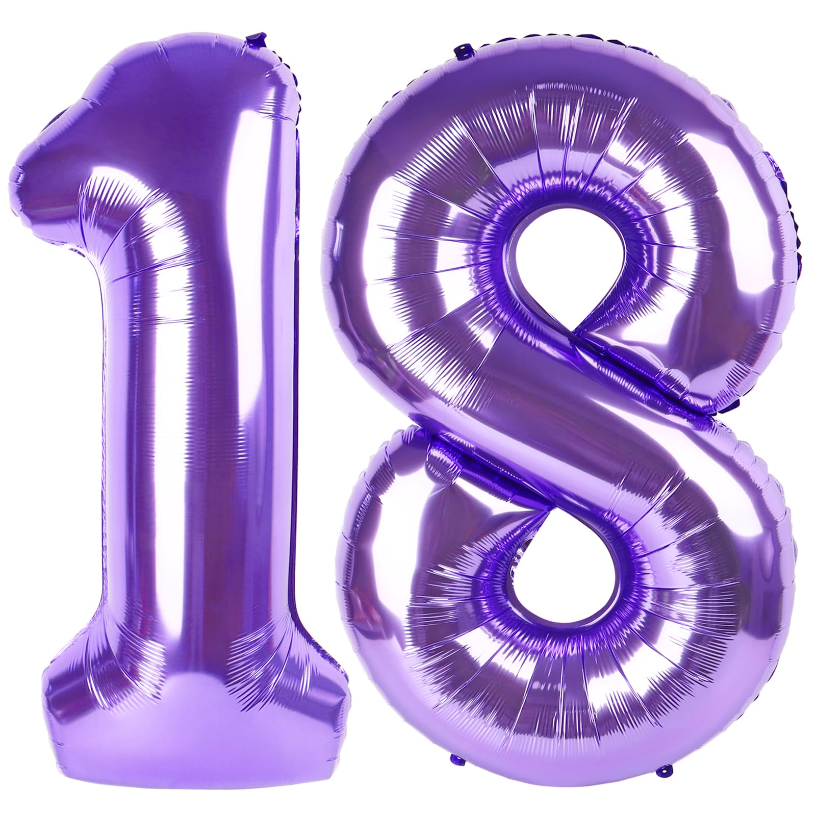 Purple Number 18 Balloon 40 Inch, 18th Birthday Decorations Men Women
