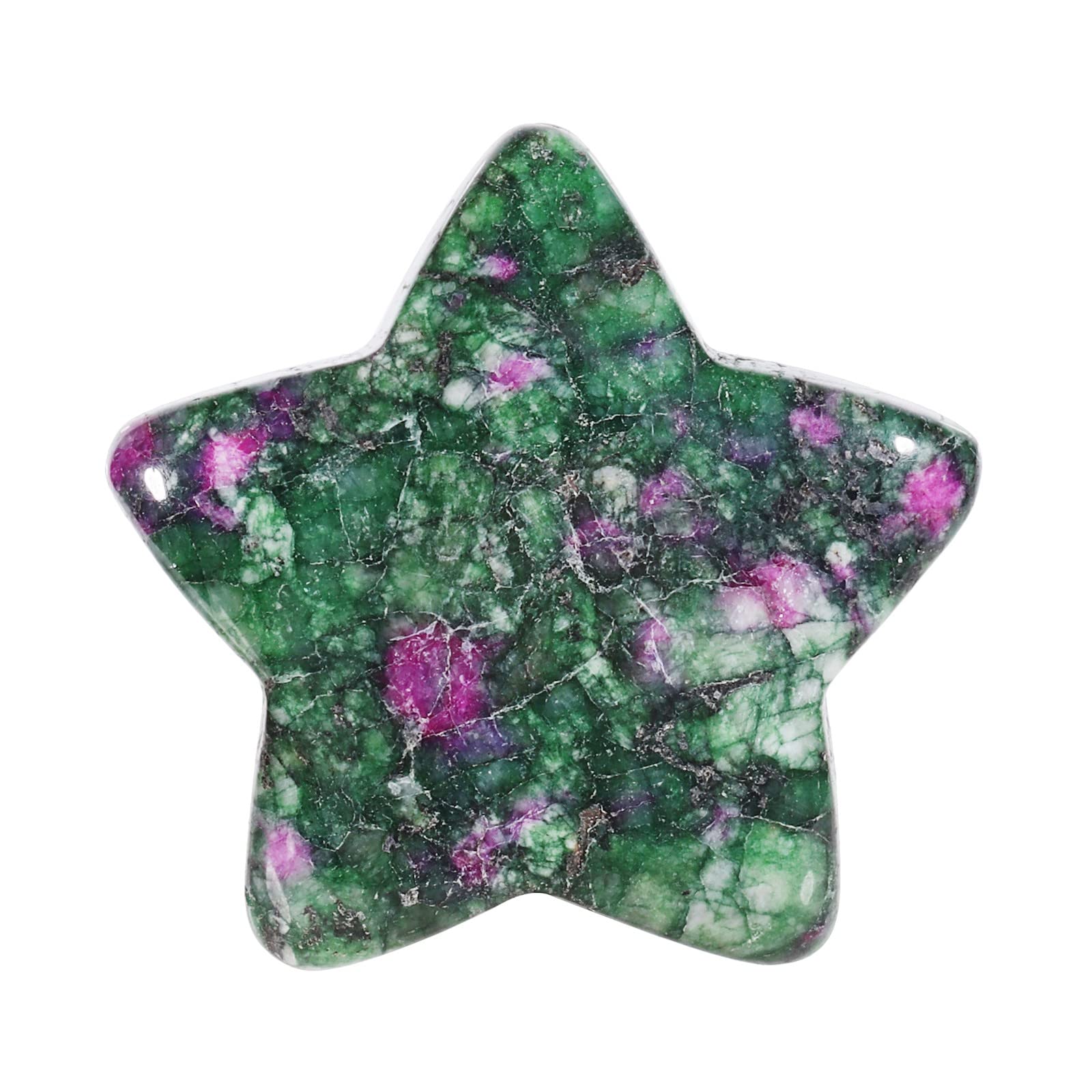 5 Stück Reiki-Kristallsterne, polierte Handflächen-Handschmeichler für Chakra-Balance, DIY-Schmuckherstellung, Meditation, Rubin in Fuchsit