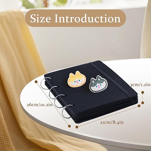 Miniatura 10 de Carpeta de exhibición de alfileres, libro de exhibición de pines esmaltados, organizador de dijes para zapatos con 180 agujeros, soporte de