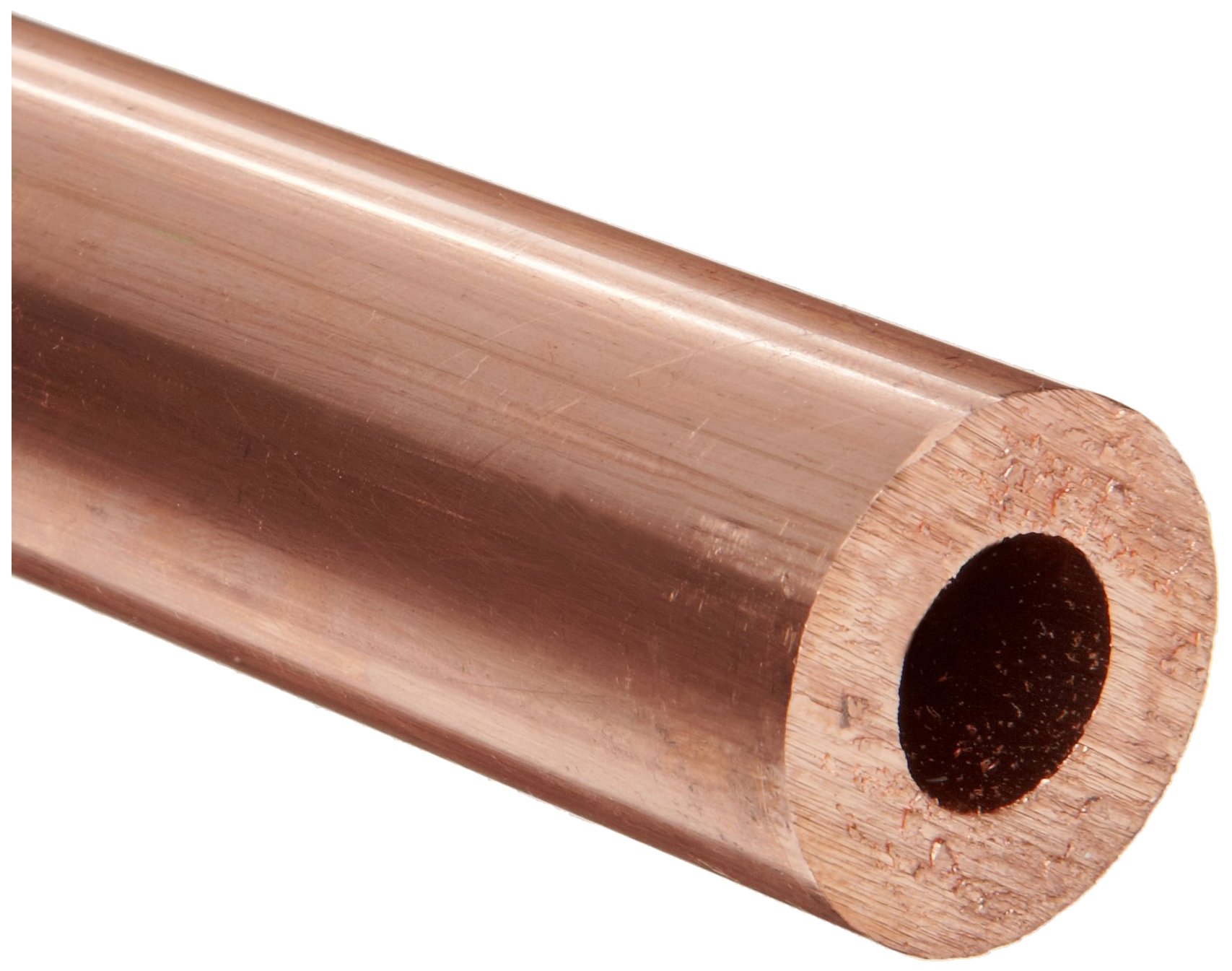 Tubo tondo in rame 101-H04, ASTM F68, 1-1/4" OD, 1" ID, 0,125", lunghezza 72 "
