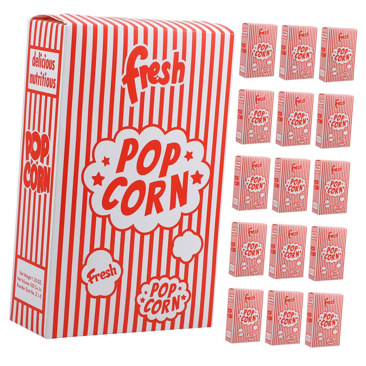 Cabilock 25pcs Popcorn Bowls Movie Theater Decor Reusable Party Snack Containers Lightweight Tear-resistant Colorful Popcorn Boxes Made of Greaseproof Paperboard