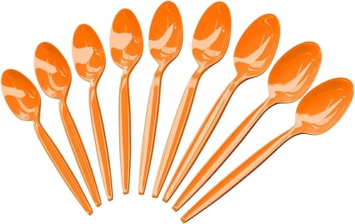 Vista 99 de Cucharas de plástico azul claro (paquete de 24) – Cucharas de color azul claro para fiestas, artículos de plástico duraderos, cucharas de plástico