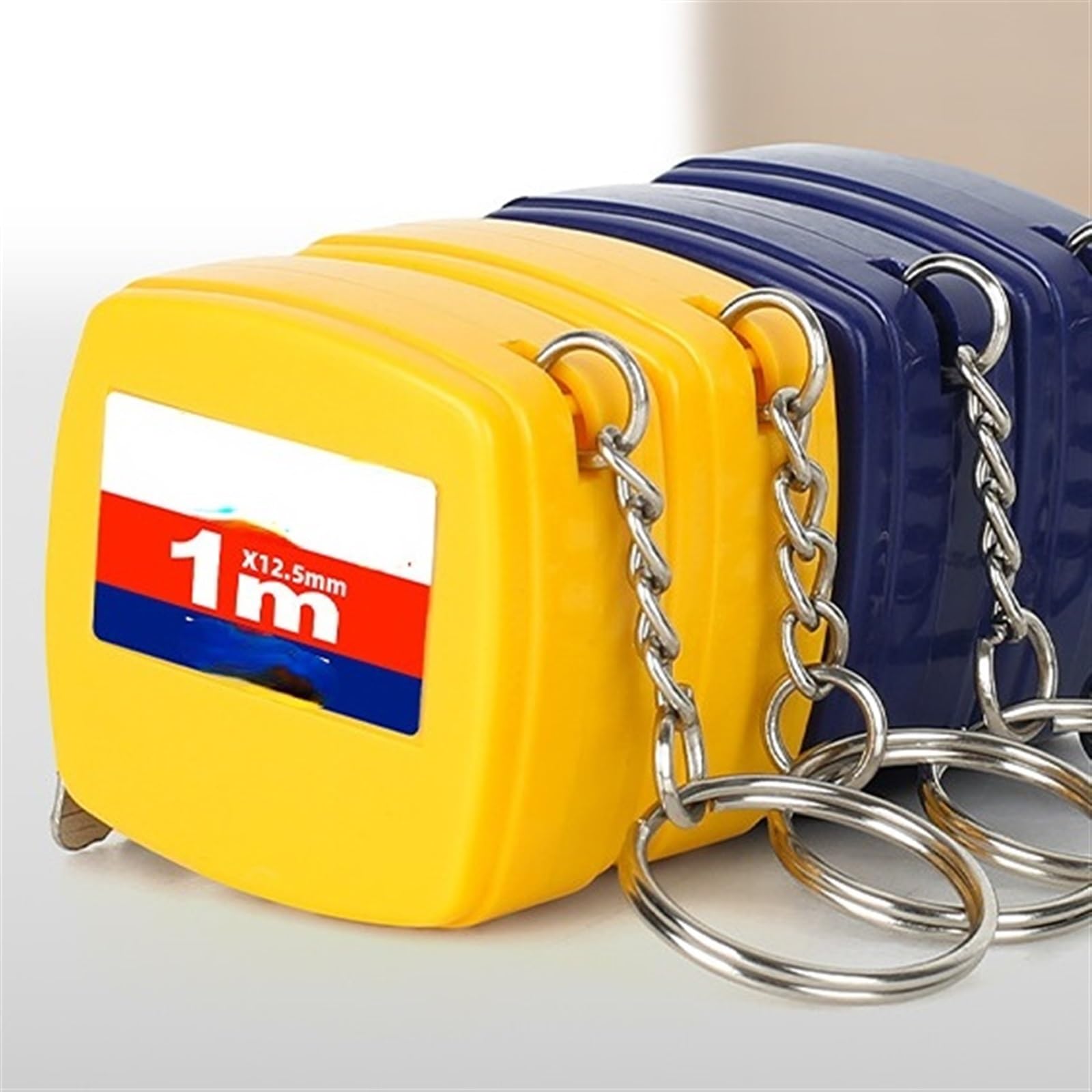 Miary Taśmowe, 1M Mała Miarka Taśmowa, Przenośna Miarka Taśmowa Z Brelokiem，Yellow
