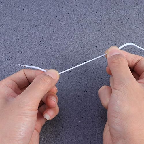 Miniatura 8 de 50 cuerdas elásticas de púas elásticas para coser, bandas elásticas con púas para hacer manualidades, bandas elásticas de costura (blanco)