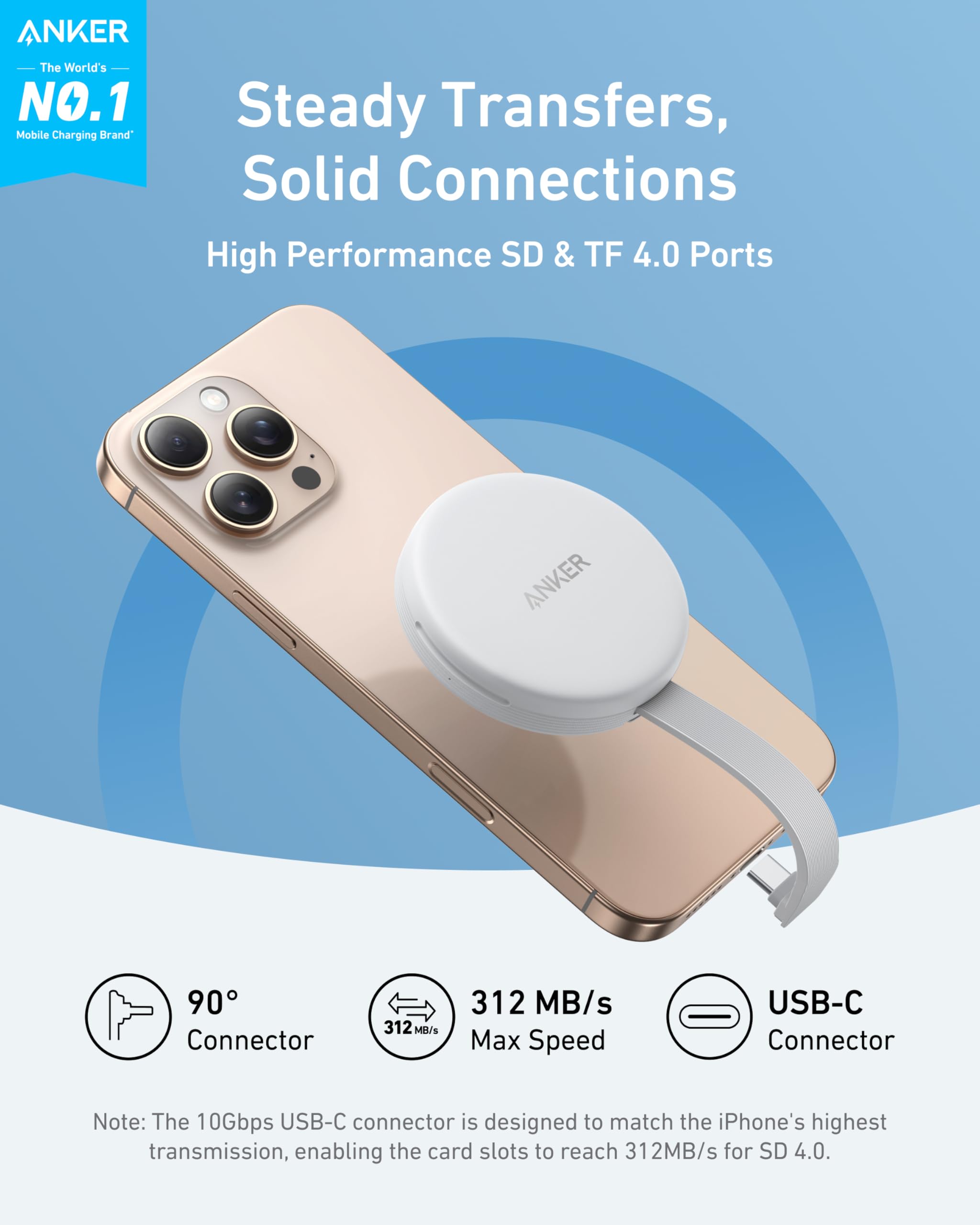 Amazon.com: Anker MagGo USB-C Adapter, SD Card Reader for iPhone