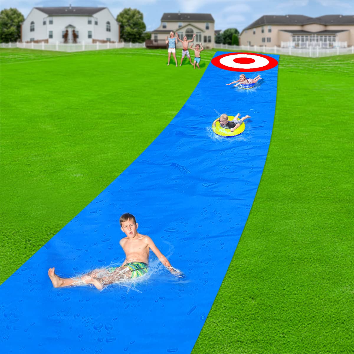 AUBESTKER Kids Slip and Slide Water Slide 33 FT Backyard Water Toys